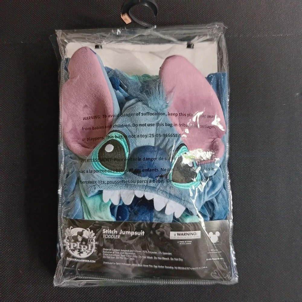 Spirit Disney STITCH Jumpsuit Halloween Pretend Cosplay Costume Toddler Size 2T